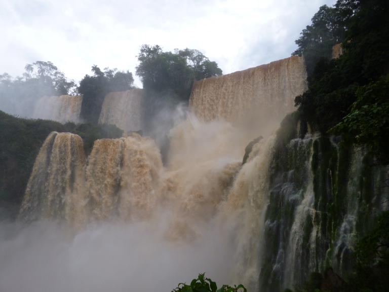 Many Smaller Falls Made Up The Iguassu Falls - Argentina
